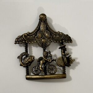 Vintage Carousel Merry-Go Round Brooch